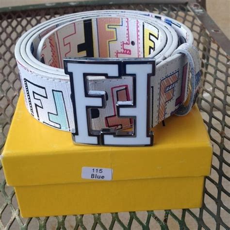 are colorful fendi belts real